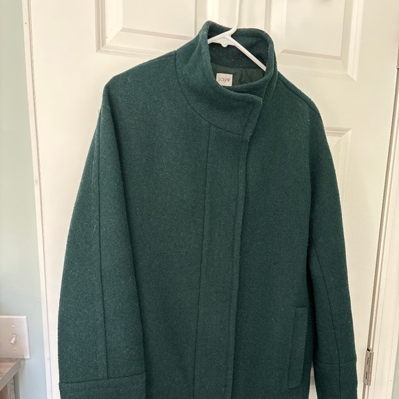 J. Crew Hunter Green Winter Coat size 12 - Picture 1 of 3
